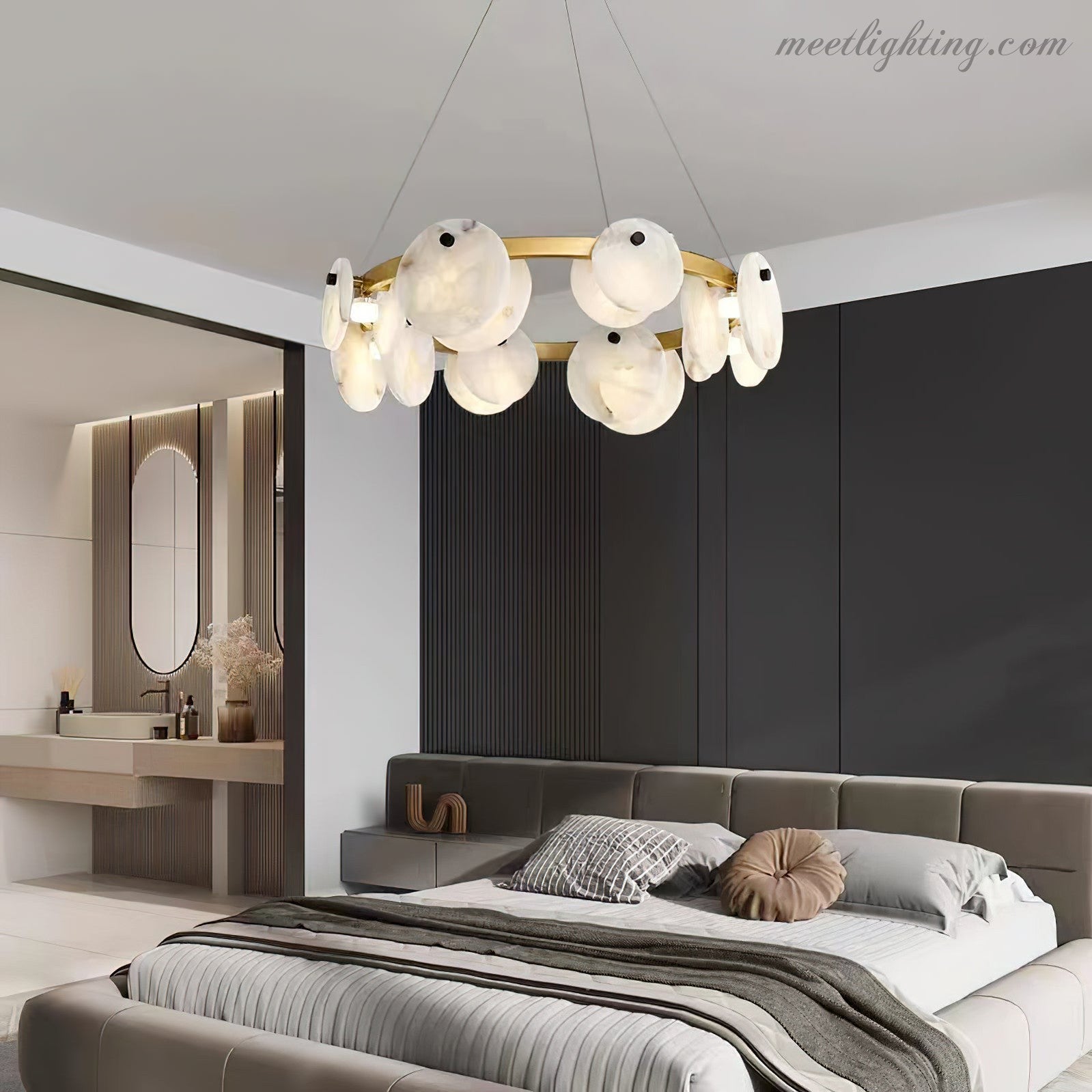 Austen Alabaster Chandelier-MEET LIGHTING