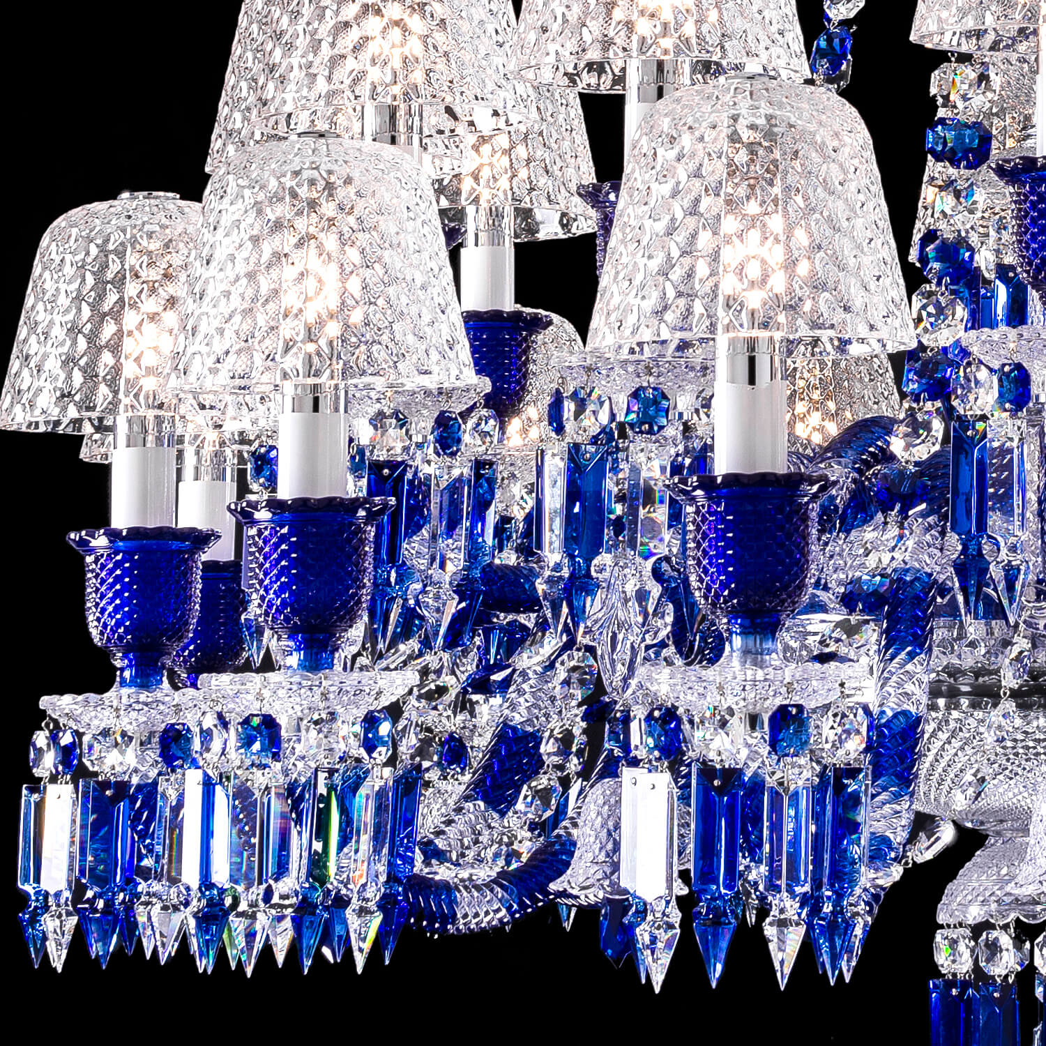 Baccarat Zenith Faunacrystopolis Blue Crystal Chandelier-MEET LIGHTING
