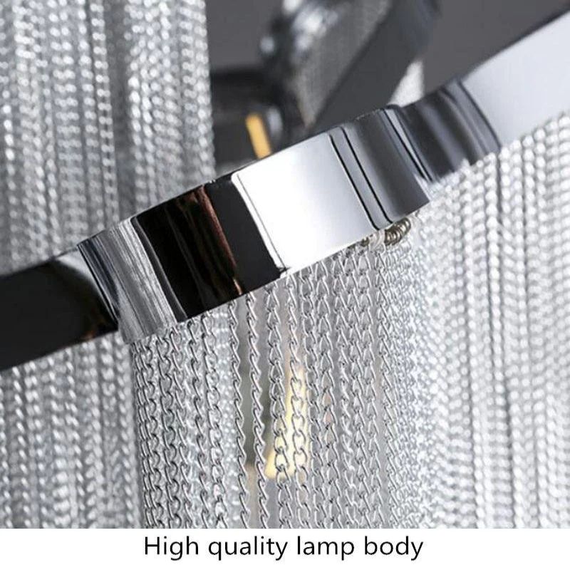 Baucis Aluminum Chain Tassel Chandelier-MEET LIGHTING