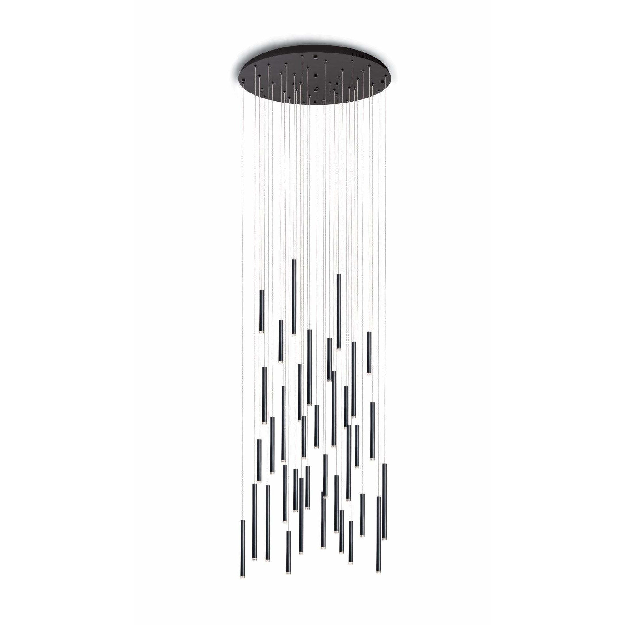 Bellini Round Metal Tubular Pendant Light Chandelier-MEET LIGHTING