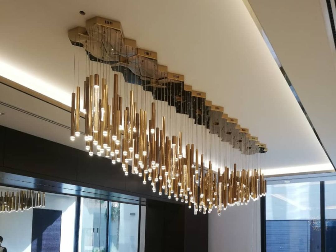 Bellini Square Tubular Pendant Light Chandelier-MEET LIGHTING