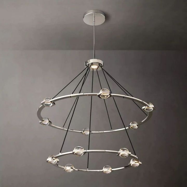 Eclatant Two-Tier Round Chandelier 48"