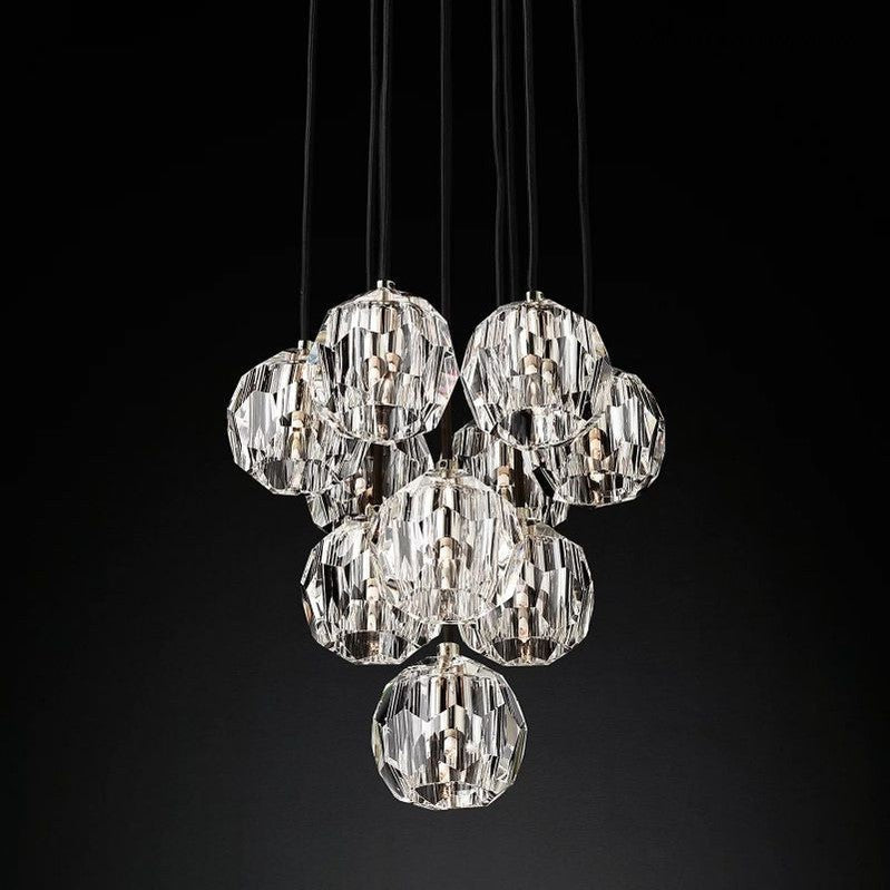 Boule Glass Round Cluster Chandelier 14"-MEET LIGHTING