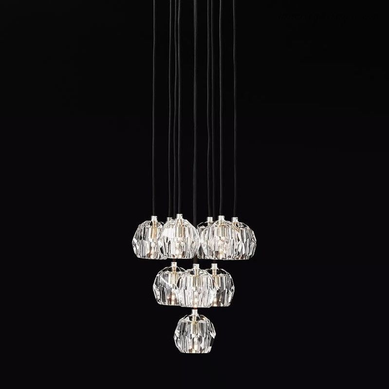 Boule Glass Round Cluster Chandelier 14"-MEET LIGHTING
