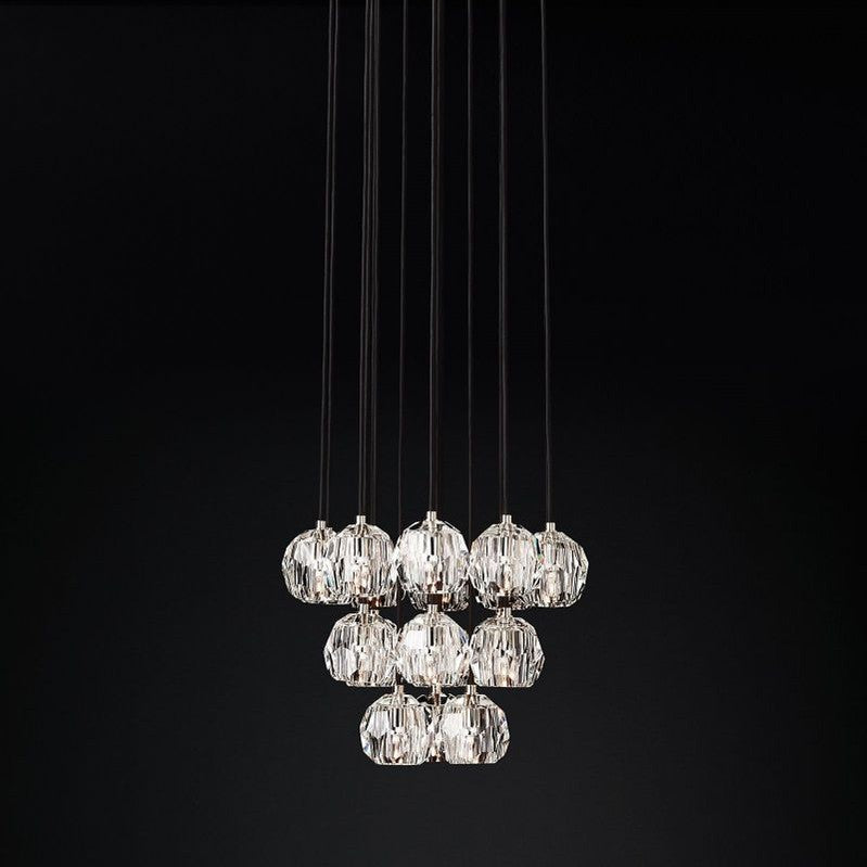 Boule Glass Round Cluster Chandelier 19"-MEET LIGHTING