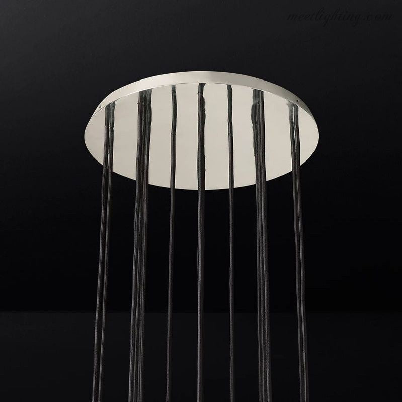 Boule Glass Round Cluster Chandelier 19"-MEET LIGHTING