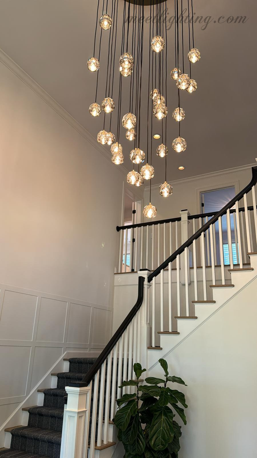 Boule Glass Round Cluster Chandelier 40"-MEET LIGHTING