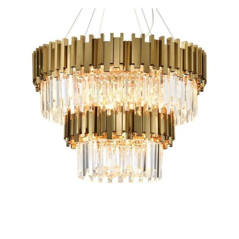 Bourbons Antoine Crystal Round Chandelier-MEET LIGHTING