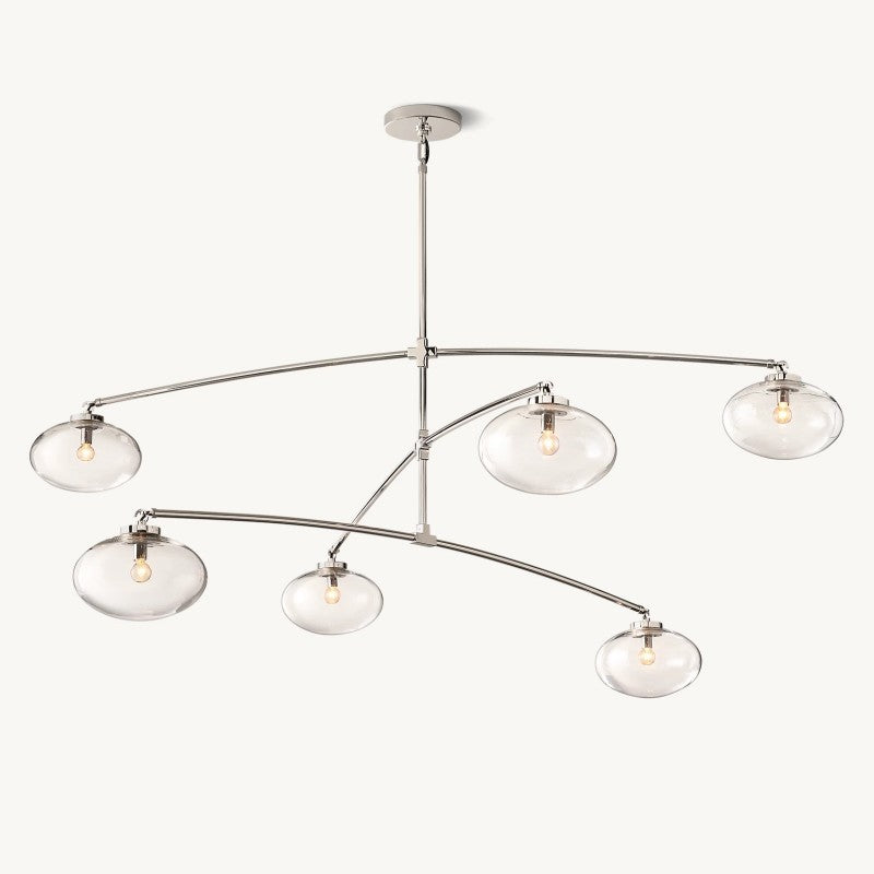 Cabrette Clear Glass Mobile Round Chandelier