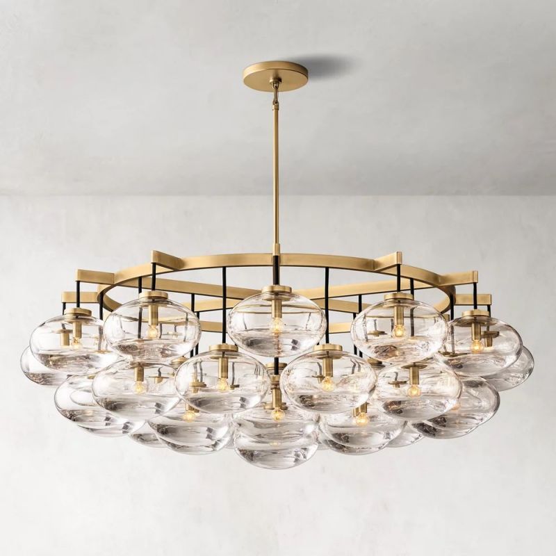 Cabrette Round Living Room Chandelier 60"