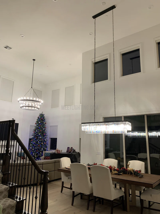 Camino Vintage Candelabra 2-Tier Round Chandelier-MEET LIGHTING