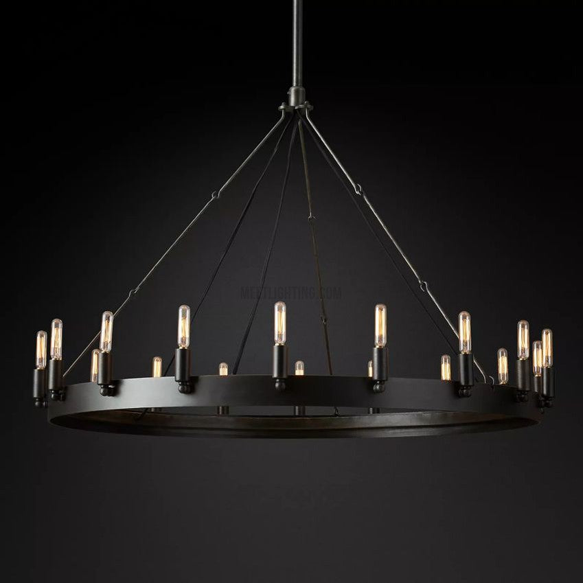 Camino Vintage Filament Round Chandelier-MEET LIGHTING
