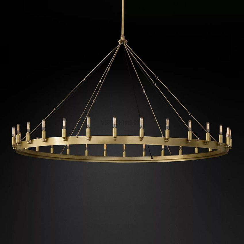Camino Vintage Filament Round Chandelier-MEET LIGHTING