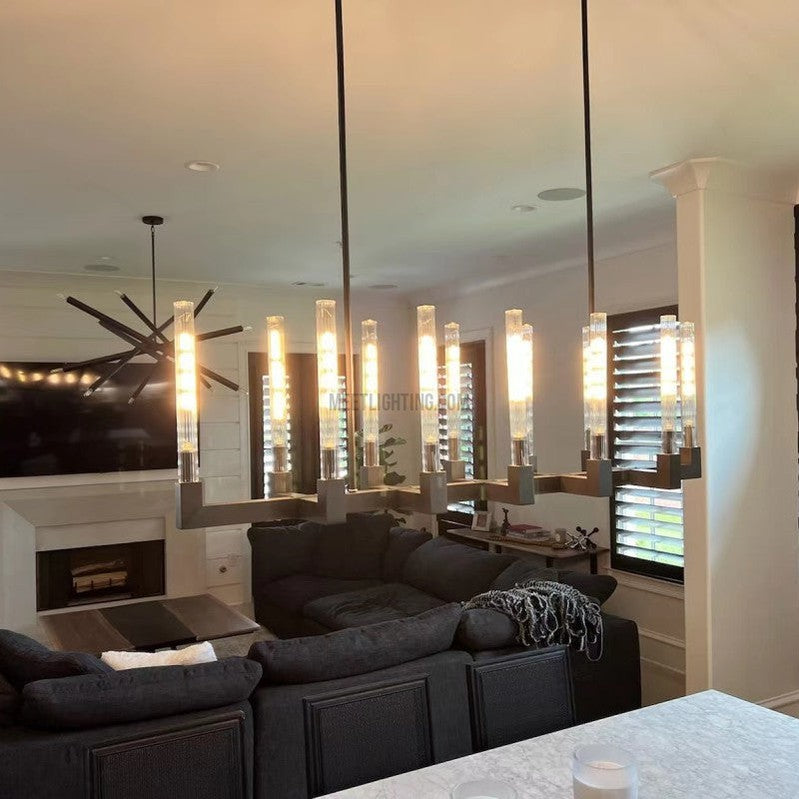 Cannele Linear Chandelier 55"-MEET LIGHTING