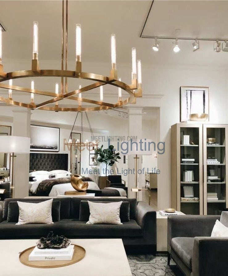Cannele Round Chandelier 36"-MEET LIGHTING