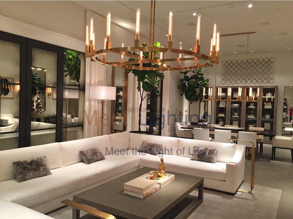 Cannele Round Chandelier 60"-MEET LIGHTING