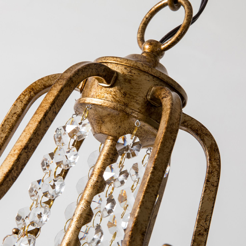 Caspian Vintage Candle Art Brass Chandelier For Living Room-MEET LIGHTING