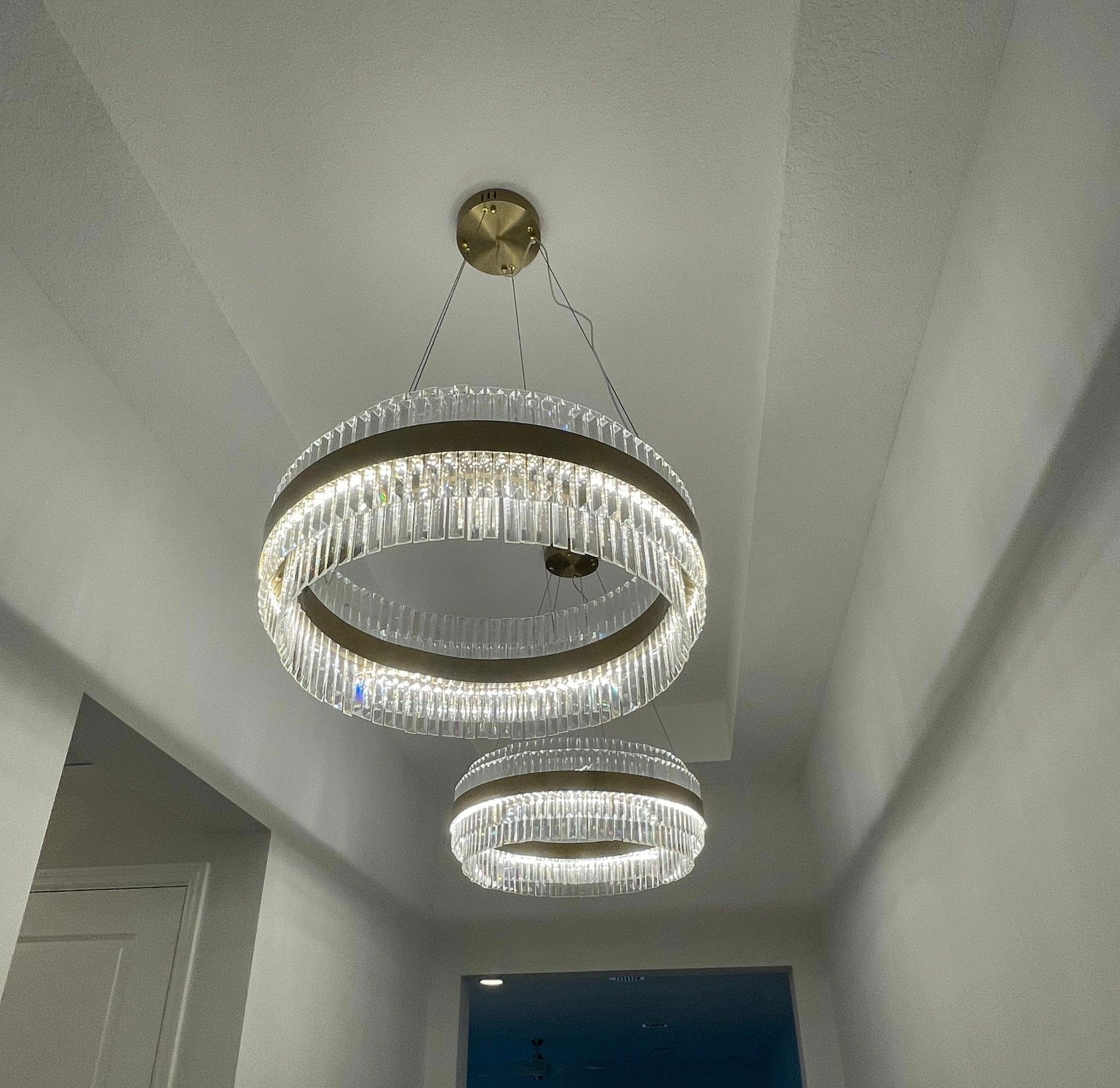 Cebal Odeon Round Crystal Fringe Chandelier-MEET LIGHTING