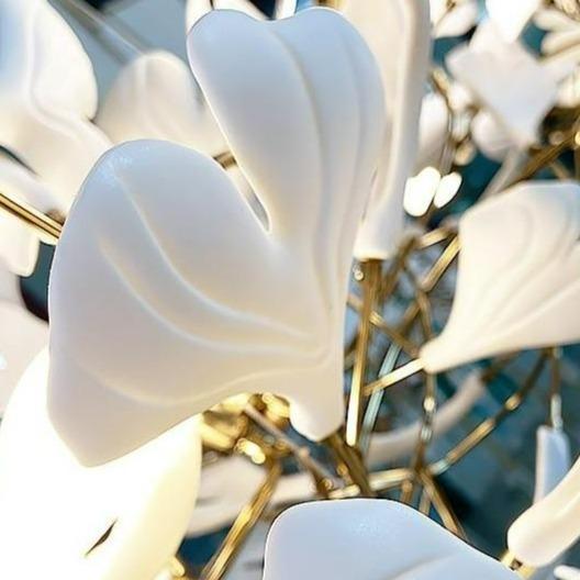 Ceramic Ginkgo Branch Chandelier-MEET LIGHTING