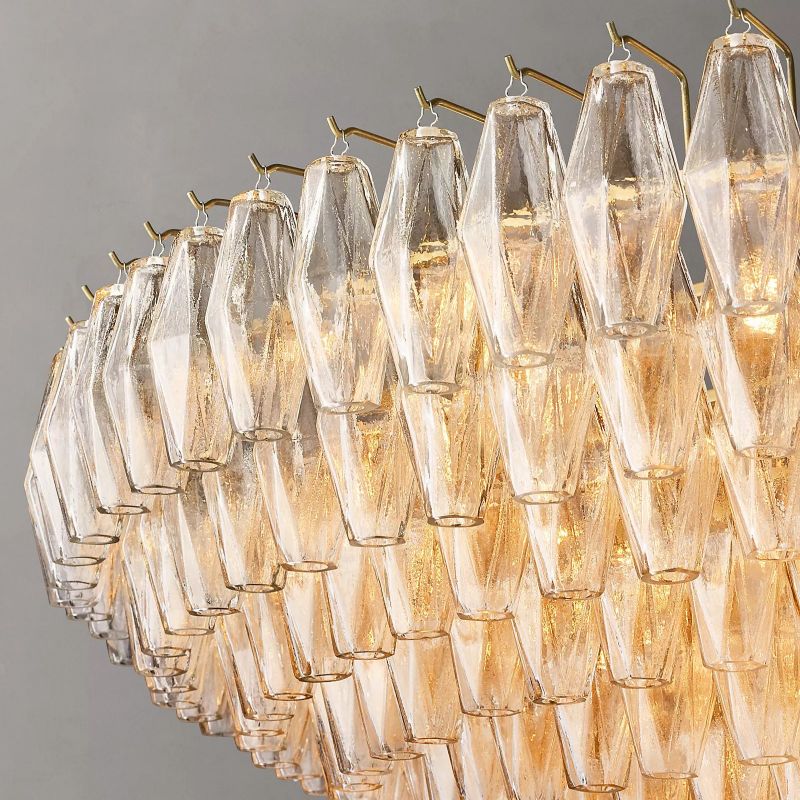 Chiaray Glass Multi-Tier Round Chandelier 61"