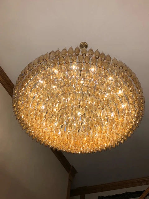 Chiaray Glass Multi-Tier Round Chandelier 61"