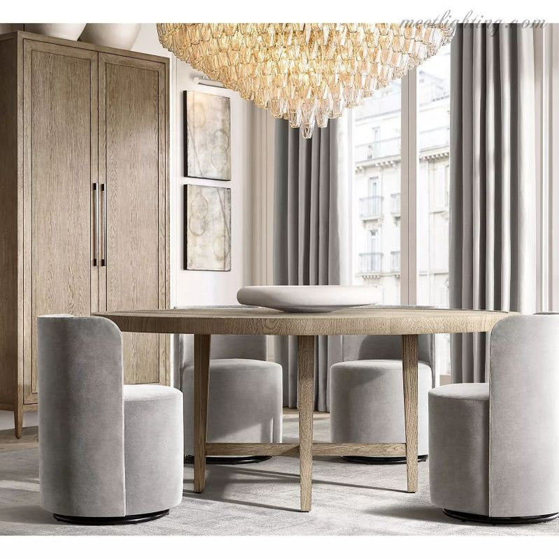 Chara Glass Tiered Round Chandelier 37"-MEET LIGHTING