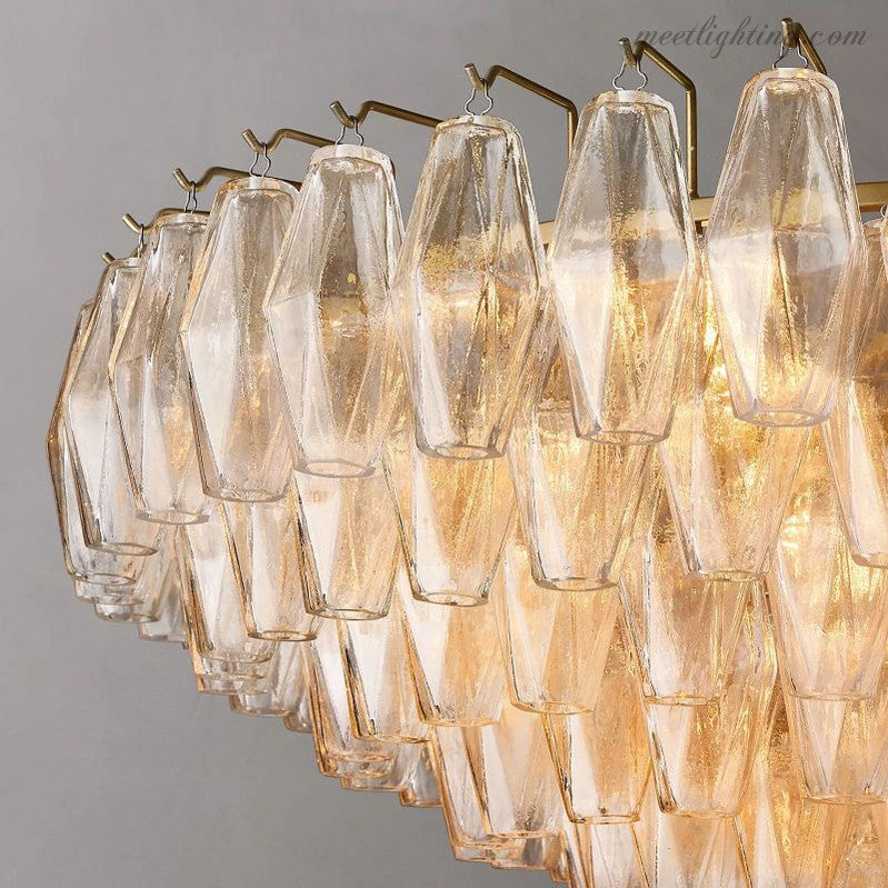 Chara Glass Tiered Round Chandelier 47"-MEET LIGHTING