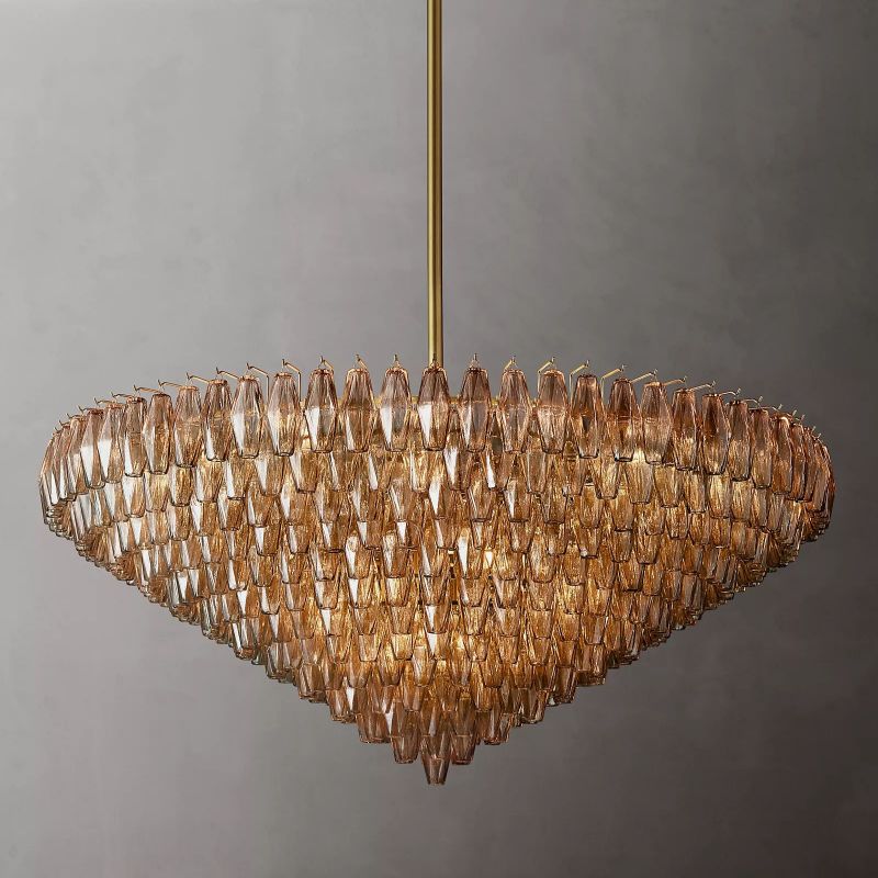 Chiaray Glass Multi-Tier Round Chandelier 61"