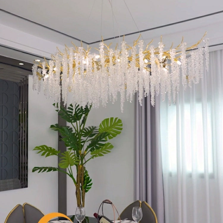 Branch Style Ceiling Light Crystal icicle Chandelier For Dining Table for Modern Home-MEET LIGHTING