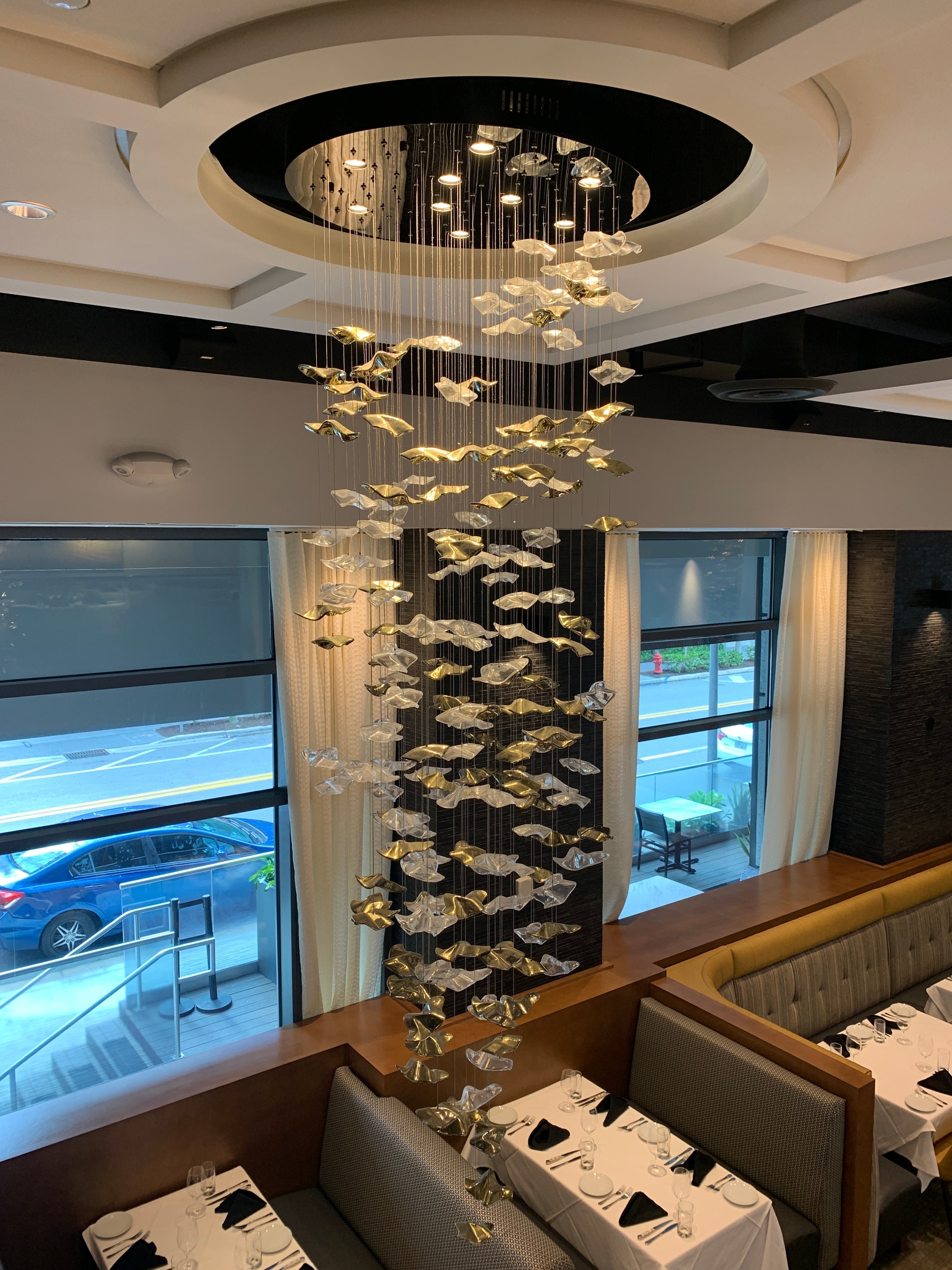 Coastal Sands Wave Glass Chandelier, Artisic Handmade Glass Chandelier-MEET LIGHTING