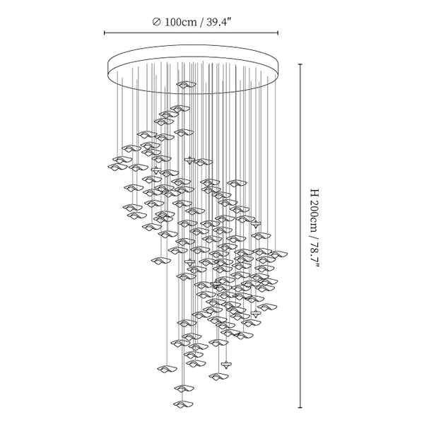 Coastal Sands Wave Glass Chandelier, Artisic Handmade Glass Chandelier-MEET LIGHTING