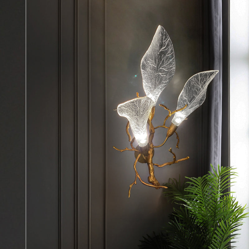 Contemporary Brass Wall Sconce-Meet Lighting
