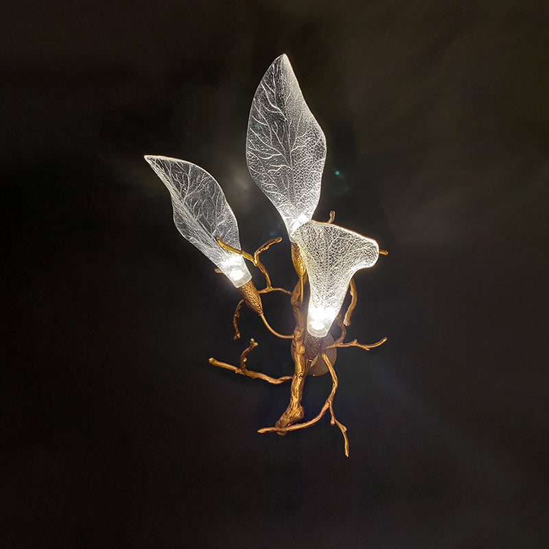 Contemporary Brass Wall Sconce-Meet Lighting