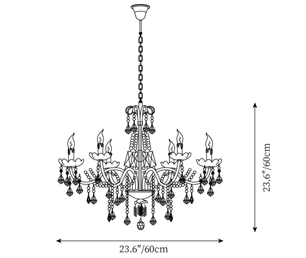 Traditional French Modern Candle Chandelier For Living Room Bedroom-MEET LIGHTING