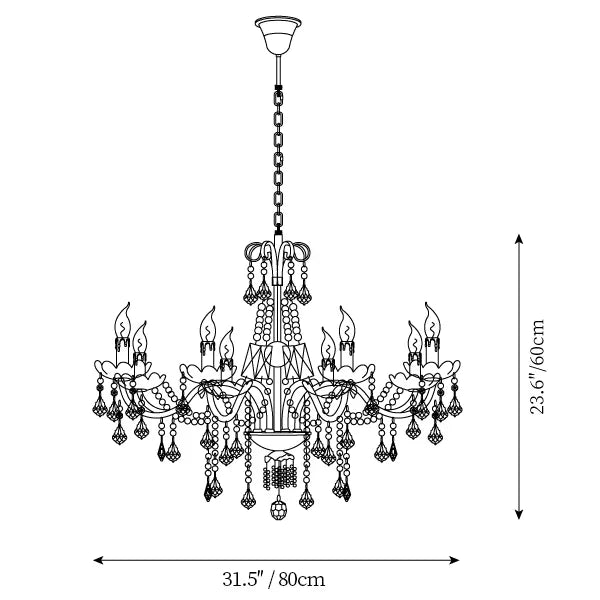 Traditional French Modern Candle Chandelier For Living Room Bedroom-MEET LIGHTING