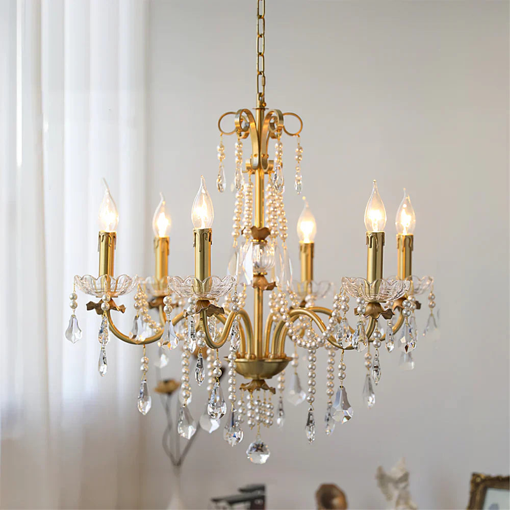 Traditional French Modern Candle Chandelier For Living Room Bedroom-MEET LIGHTING