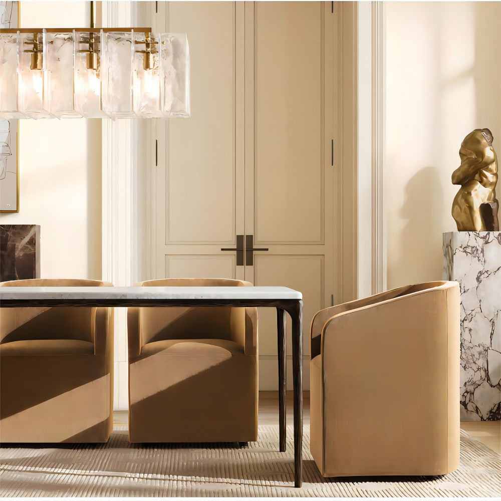 Lattic Clear Glass Rectangular Chandelier 67"-MEET LIGHTING