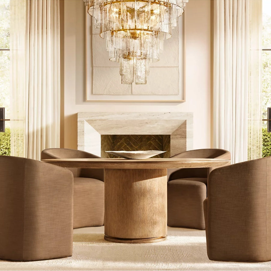 Lattic Clear Glass Tiered Round Chandelier 36"-MEET LIGHTING