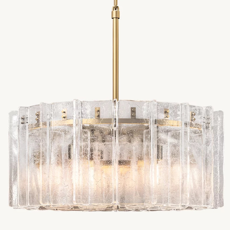 Lattic Clear Glass Round Chandelier 37"-MEET LIGHTING
