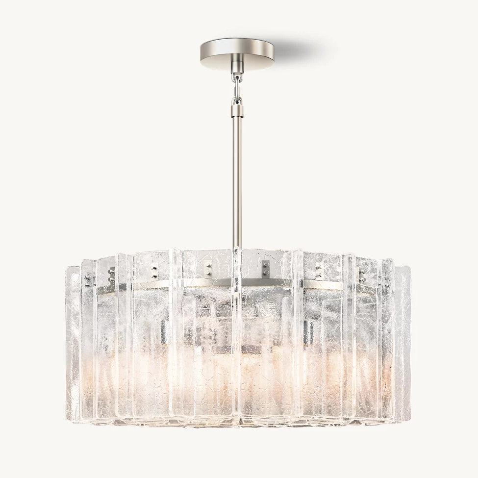 Lattic Clear Glass Round Chandelier 37"-MEET LIGHTING