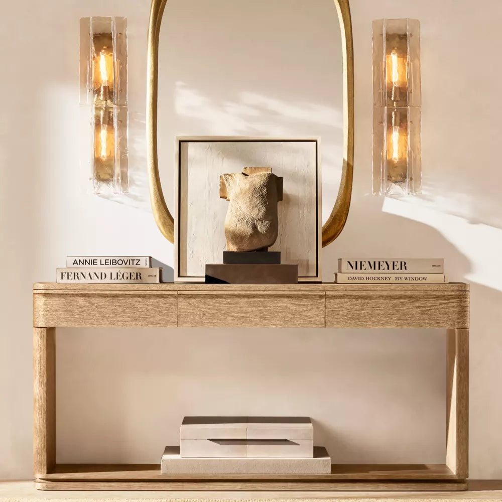 Lattic Clear Glass Grand Wall Sconce