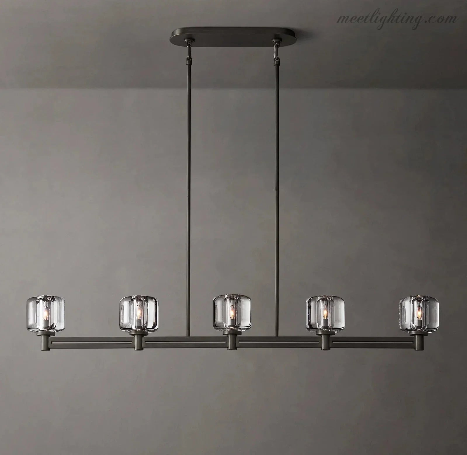 Demart Linear Chandelier 54" for Living Room, Bedroom, Dining Table-MEET LIGHTING