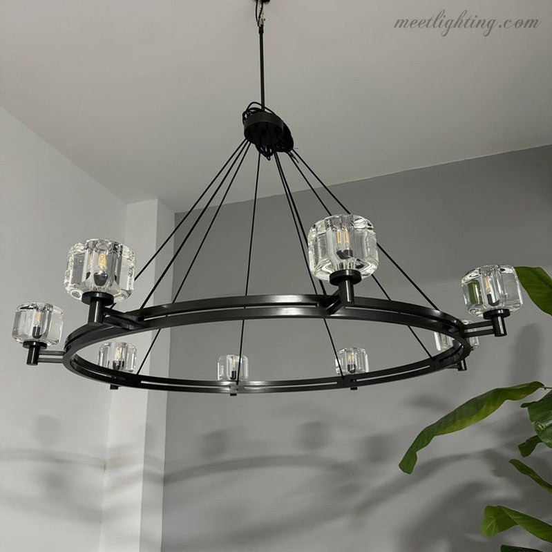 Demart Round Chandelier 60" for Living Room, Bedroom, Dining Table-MEET LIGHTING