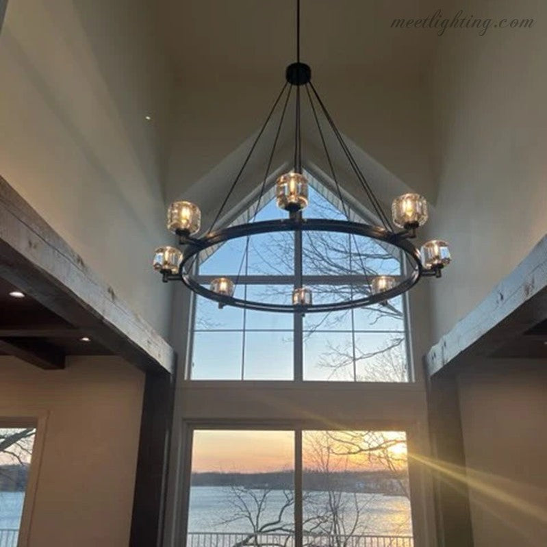 Demart Round Chandelier 60" for Living Room, Bedroom, Dining Table-MEET LIGHTING