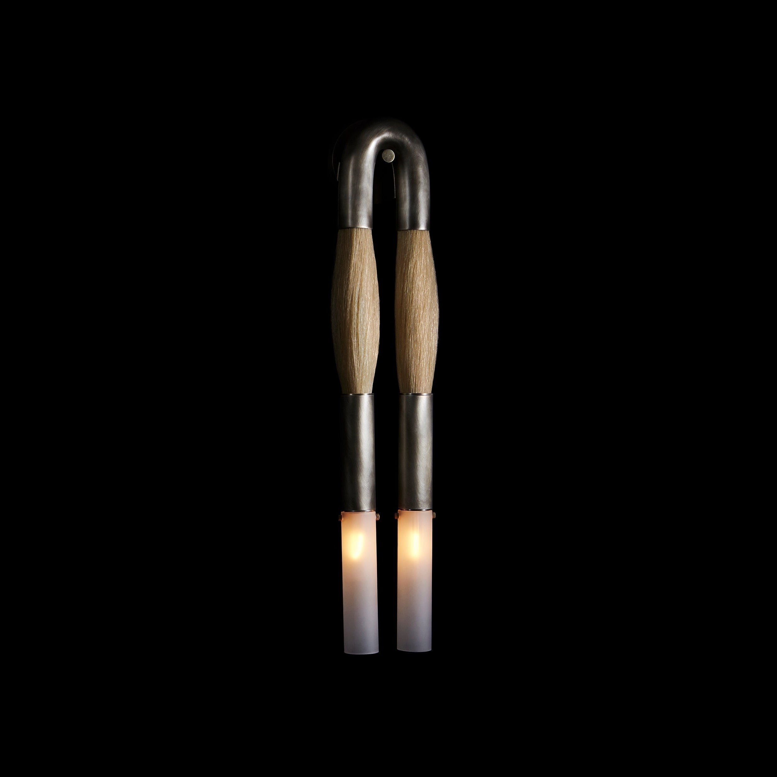 Antonia Horsehair Double Sconce by Meetlighting