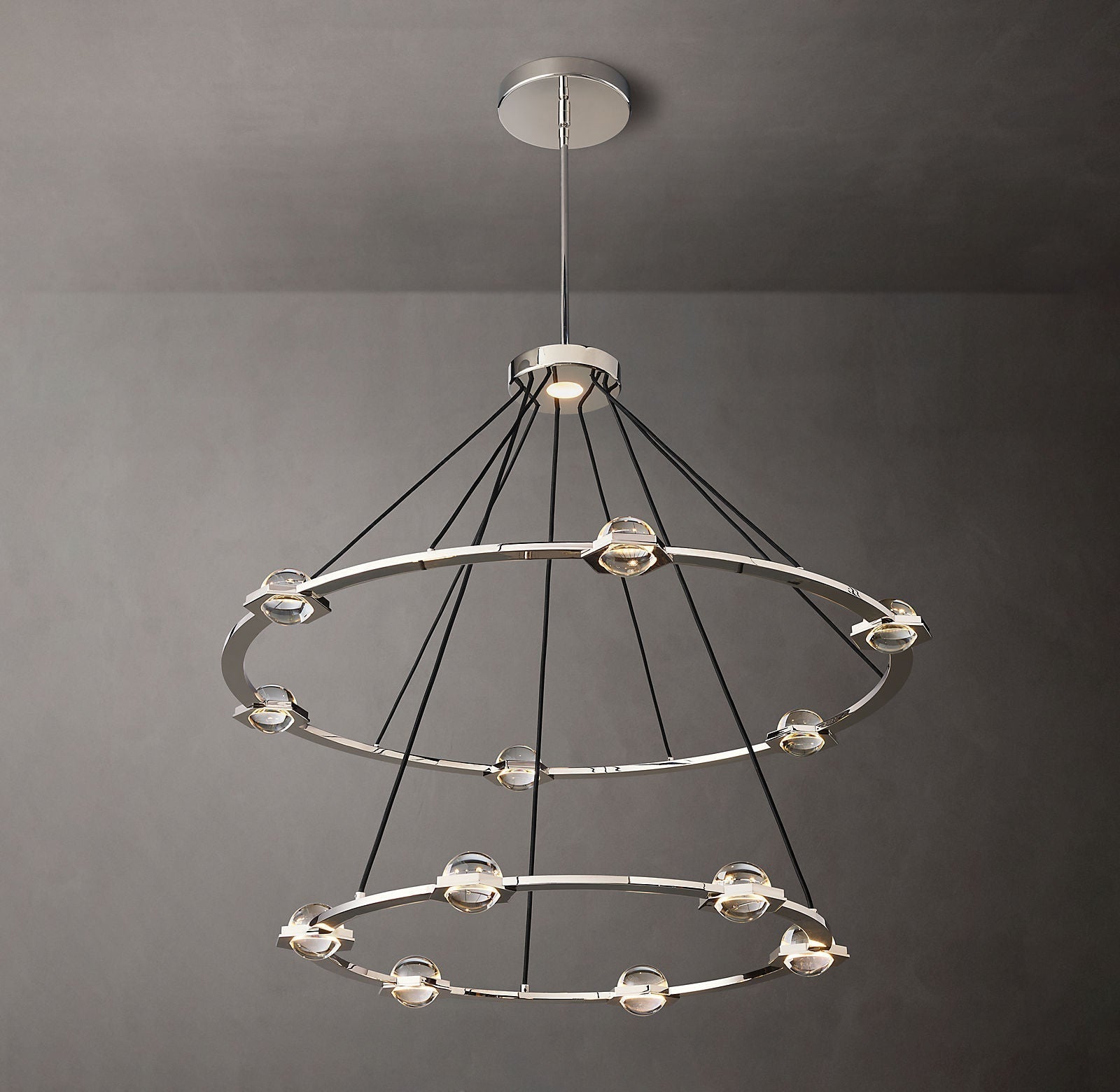 Ecbatant 2-Tier Round Chandelier 48"-MEET LIGHTING