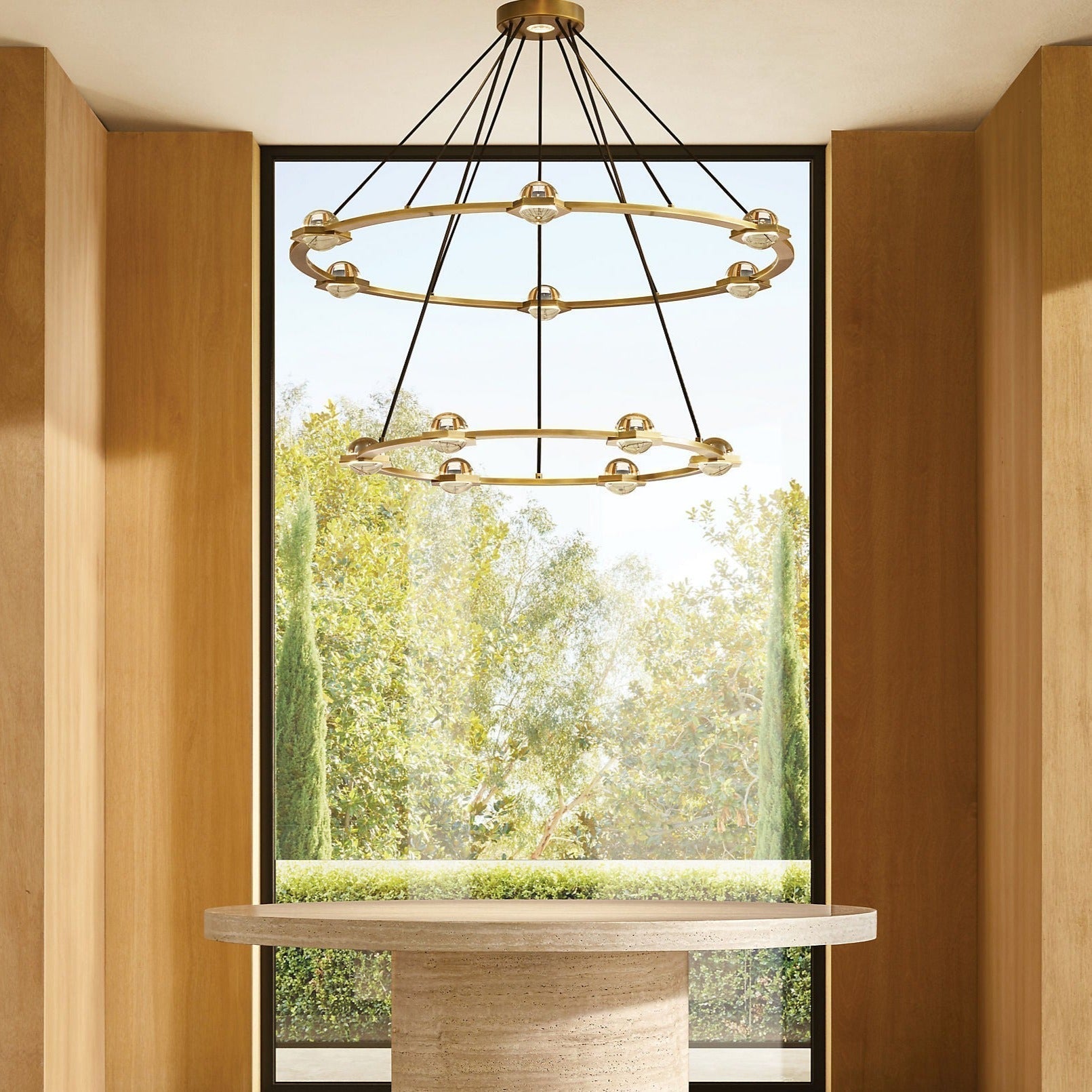 Ecbatant 2-Tier Round Chandelier 60"-MEET LIGHTING