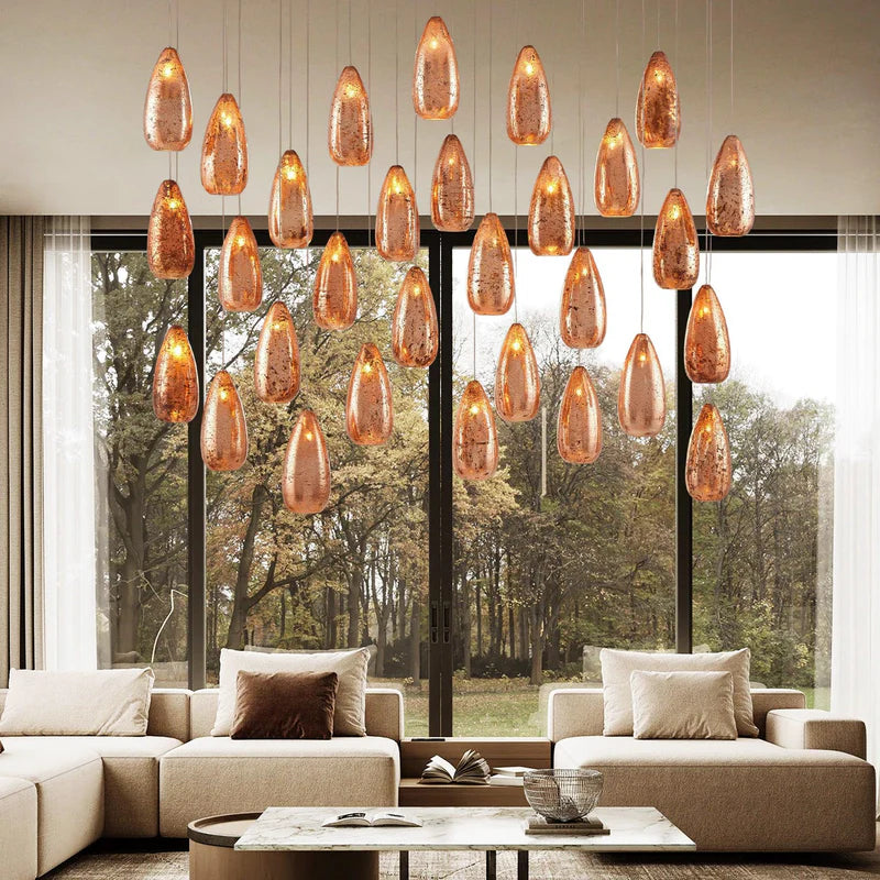 Edda Modern Glass Linear Chandelier