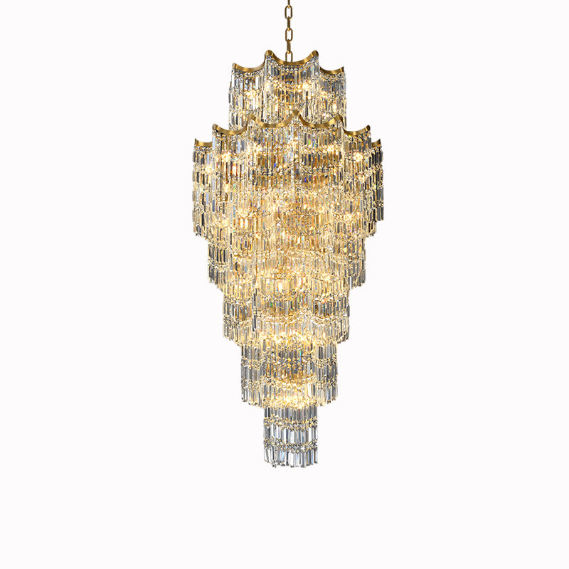 Elegant Crystal Chandelier for Duplex Villas-MEET LIGHTING