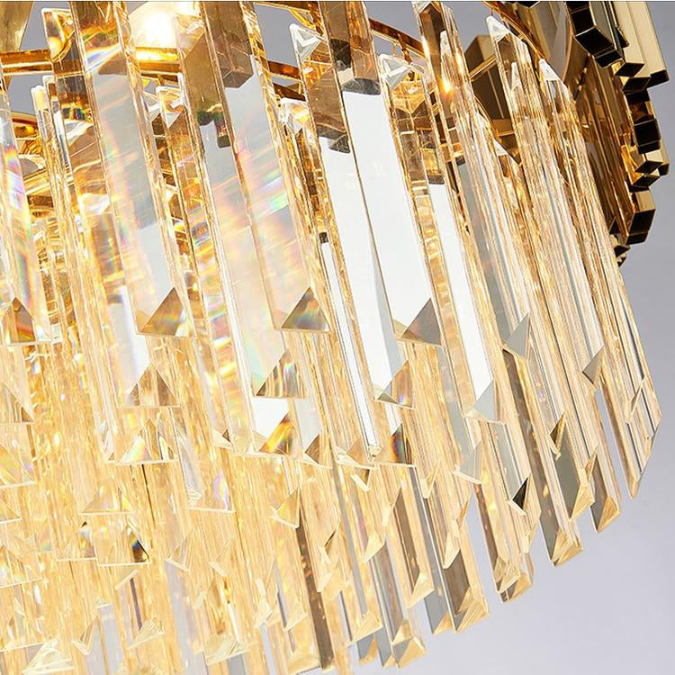 Elian Round Crystal Chandelier-MEET LIGHTING